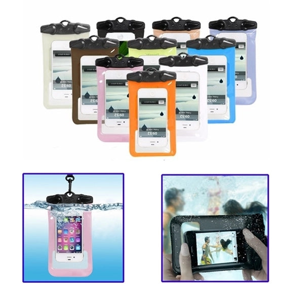 Inflatable transparent waterproof phone bag