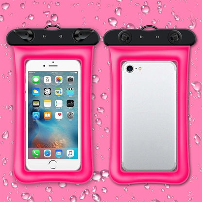 Inflatable transparent waterproof phone bag