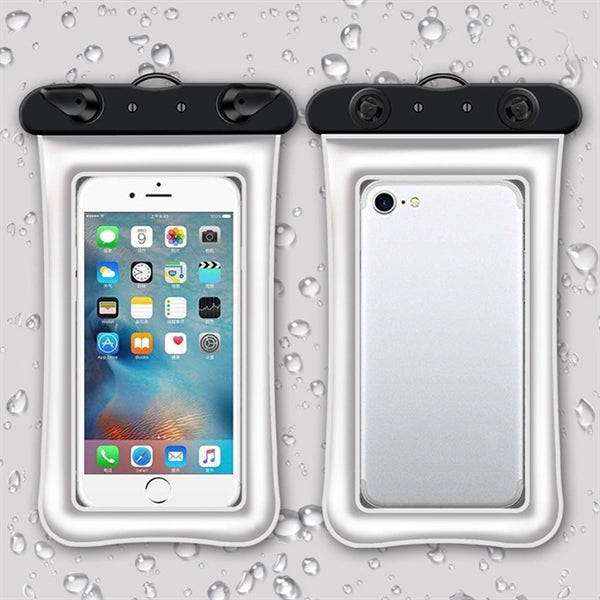 Inflatable transparent waterproof phone bag