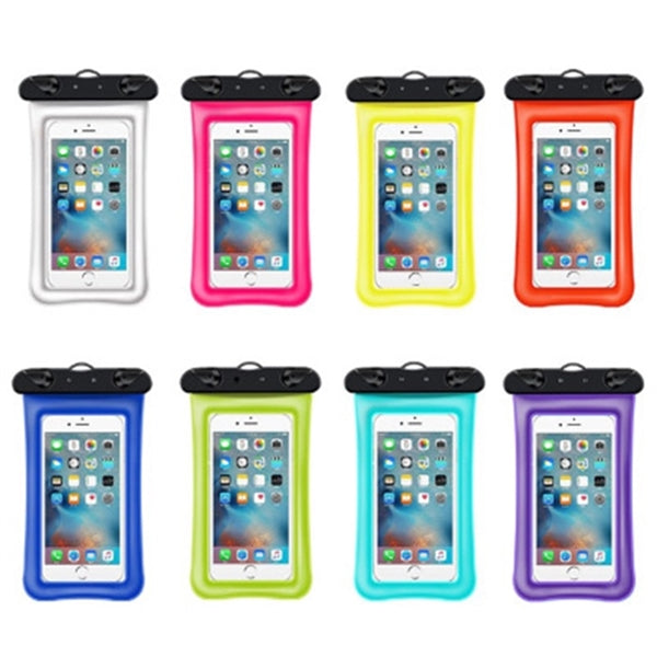 Inflatable transparent waterproof phone bag
