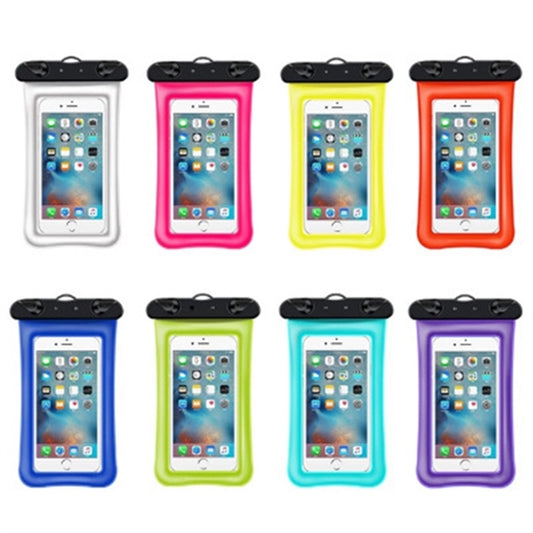 Inflatable transparent waterproof phone bag