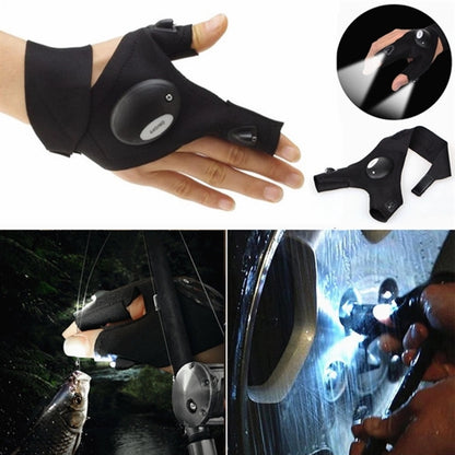 Fingerless Glove LED Flashlight Torch