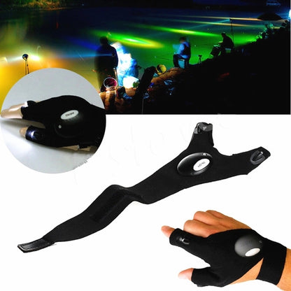 Fingerless Glove LED Flashlight Torch