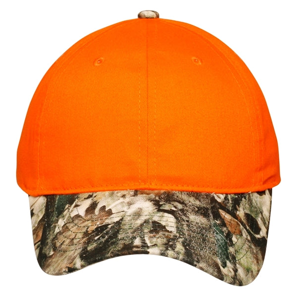 Cotton Twill Cap with Camouflage Visor
