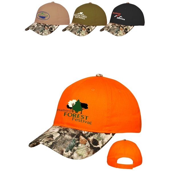 Cotton Twill Cap with Camouflage Visor