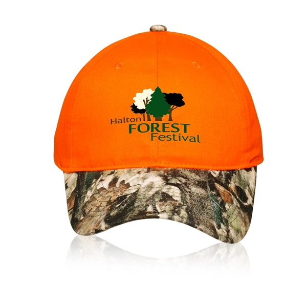 Cotton Twill Cap with Camouflage Visor