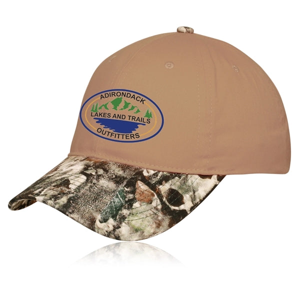 Cotton Twill Cap with Camouflage Visor