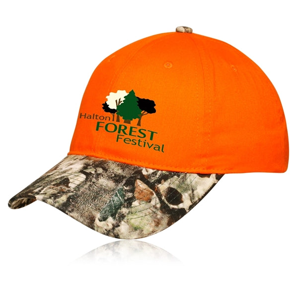 Cotton Twill Cap with Camouflage Visor