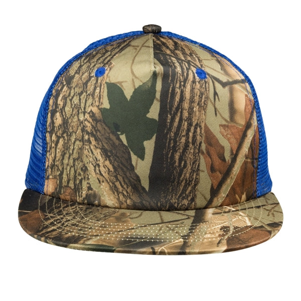 Twill Mesh Trucker Caps with Camouflage and Net Back