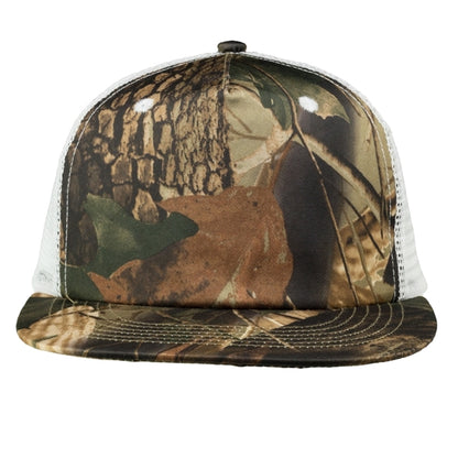 Twill Mesh Trucker Caps with Camouflage and Net Back