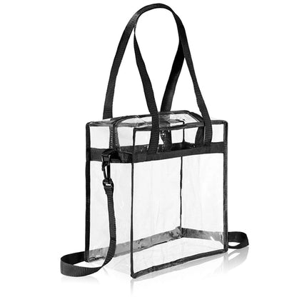 Clear Cross Body Messenger Tote Shoulder Zippered Bag