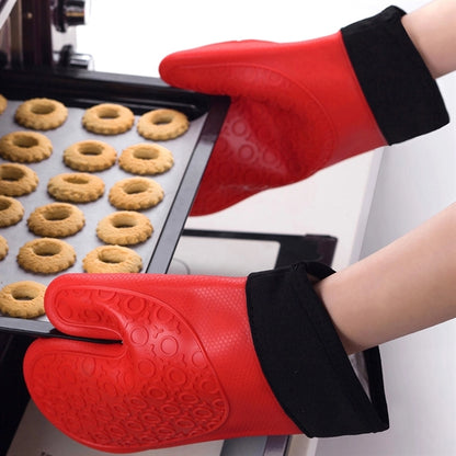 Silicone Oven Mitt With Cotton Lining