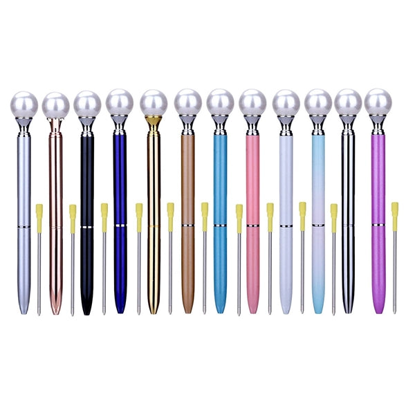 Big Pearl Metal Ballpoint Pen