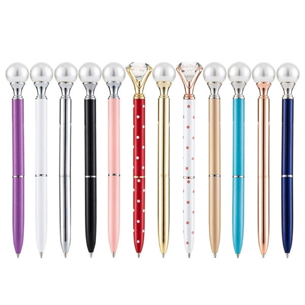 Big Pearl Metal Ballpoint Pen