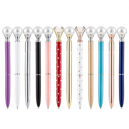 Big Pearl Metal Ballpoint Pen