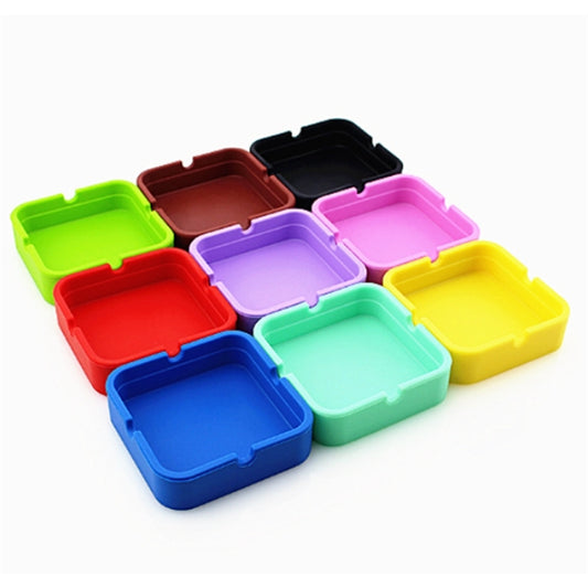 Silicone Square Ashtray Cigarette Holder