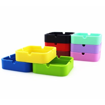 Silicone Square Ashtray Cigarette Holder