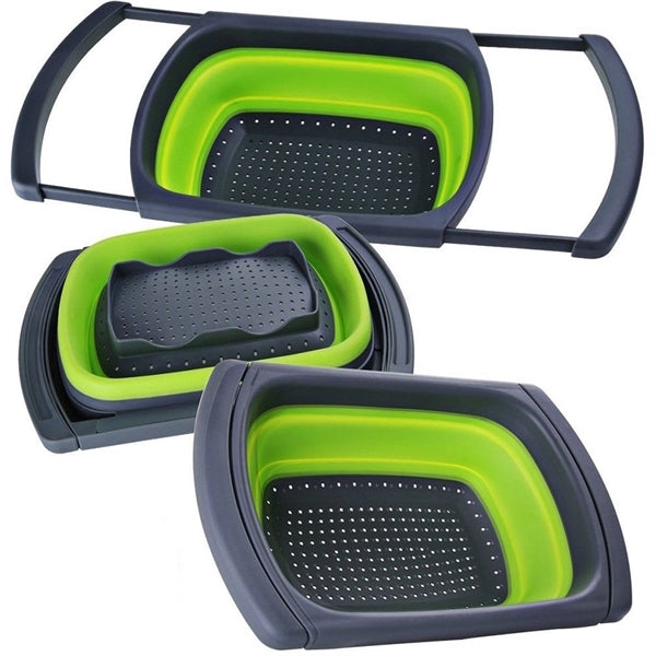 Colanders Strainers with Extendable Handles