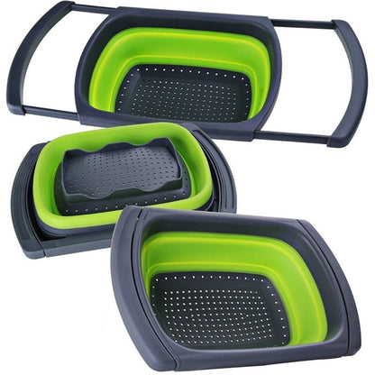 Colanders Strainers with Extendable Handles
