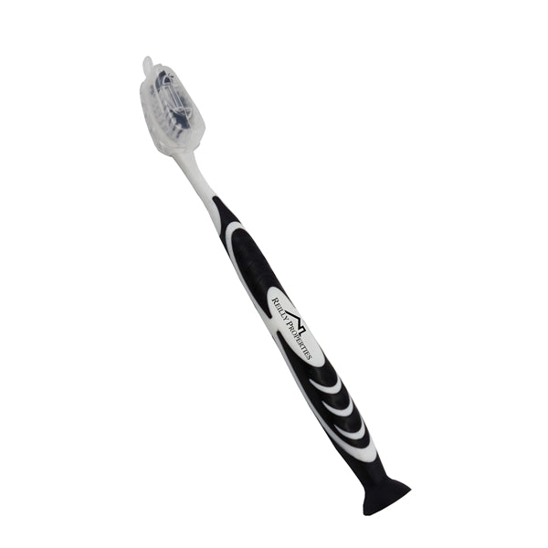 Stand Up Suction Toothbrush With Tongue  Scraper