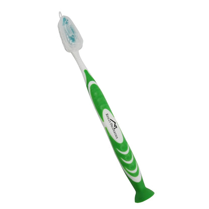 Stand Up Suction Toothbrush With Tongue  Scraper