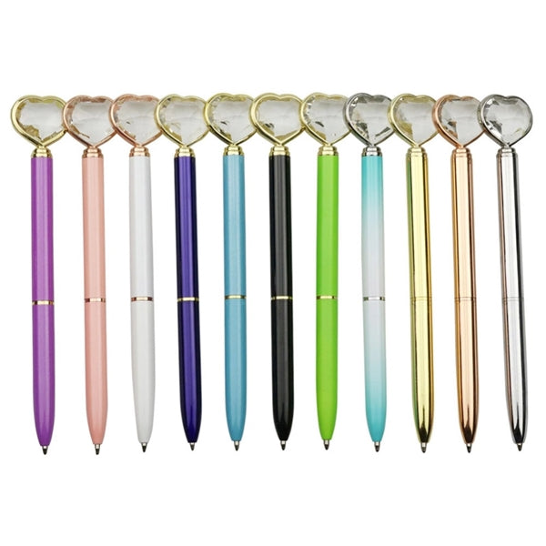 Big Crystal Heart Ballpoint Pen