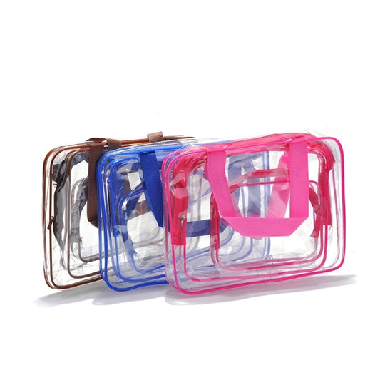 3 Pieces Clear PVC Cosmetic Bags