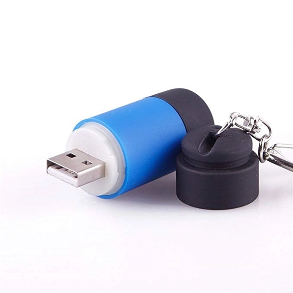 Mini LED Torch Keychain USB Light