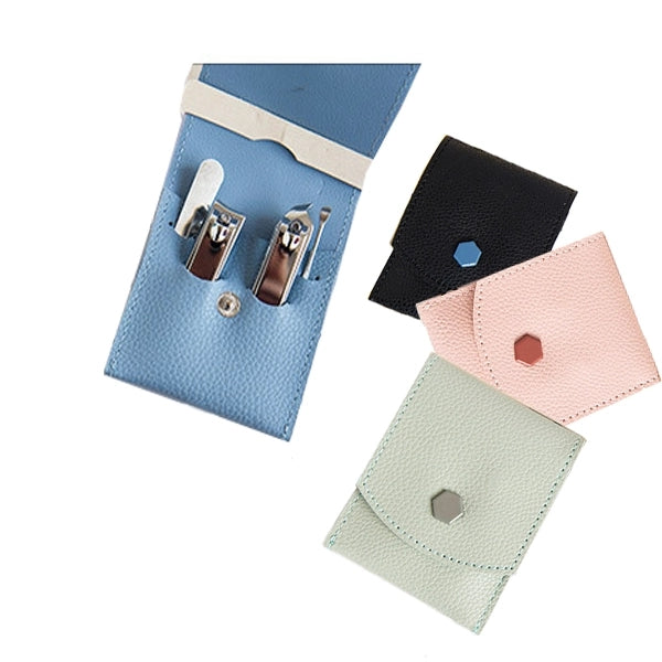 Leather nail clipper set