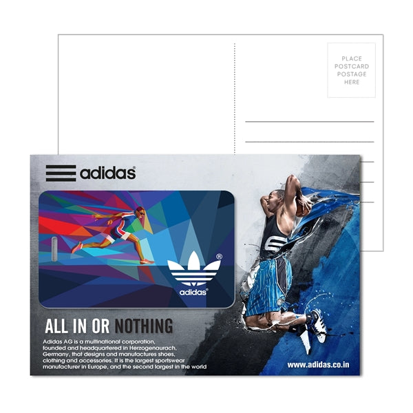 Post Card with Full Color Rectangle Luggage Tag