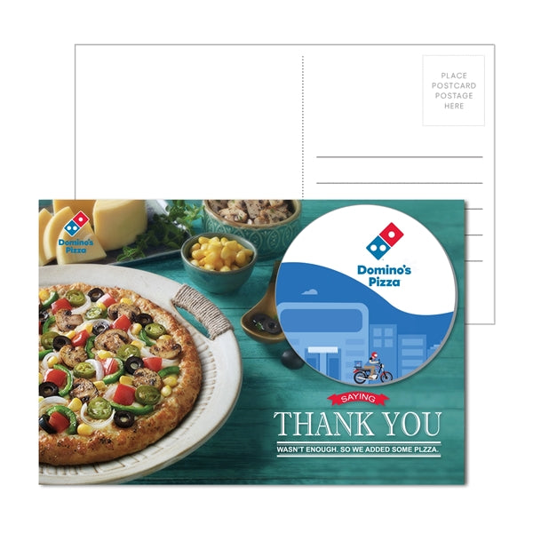 Post Card with Full Color Round Cork Coaster