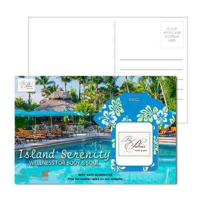 Post Card with Full Color Flower Coaster