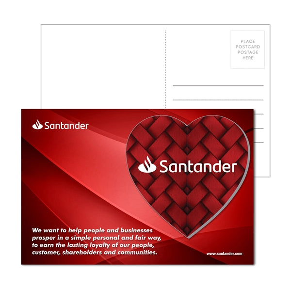 Post Card with Full Color Heart Coaster
