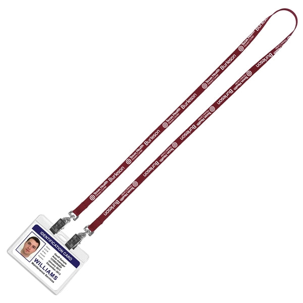 Import Air Ship Dual Attachment Silkscreen Polyester Lanyard