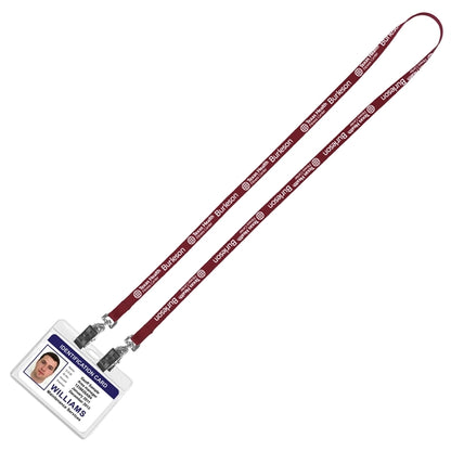 Import Air Ship Dual Attachment Silkscreen Polyester Lanyard