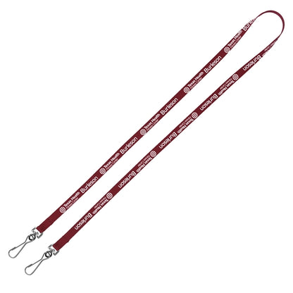 Culver 3/8" Width Dual Attachment Silkscreen Polyester Lanya