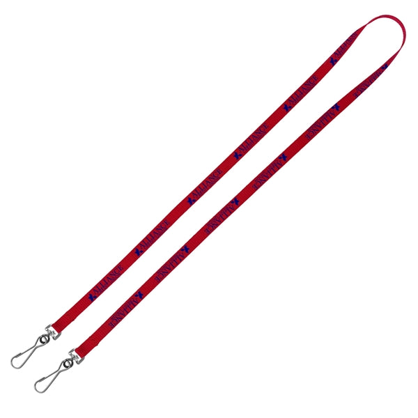 Import Air Ship Dual Attachment Silkscreen Polyester Lanyard