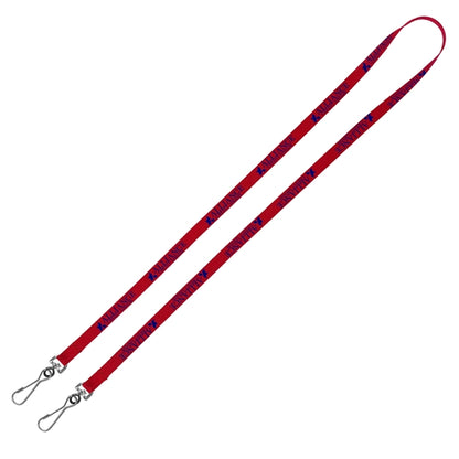 Import Air Ship Dual Attachment Silkscreen Polyester Lanyard