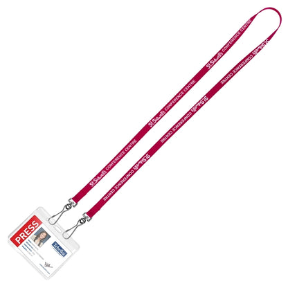Import Air Ship Dual Attachment Silkscreen Polyester Lanyard
