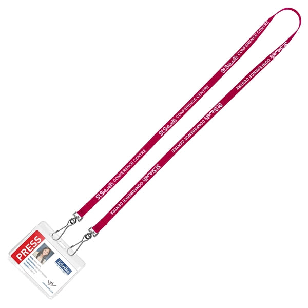 Culver 3/8" Width Dual Attachment Silkscreen Polyester Lanya