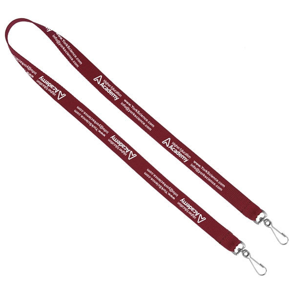 Culver 3/8" Width Dual Attachment Silkscreen Polyester Lanya