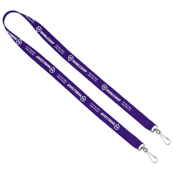 Import Air Ship Dual Attachment Silkscreen Polyester Lanyard