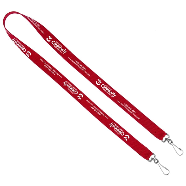 Culver 3/8" Width Dual Attachment Silkscreen Polyester Lanya