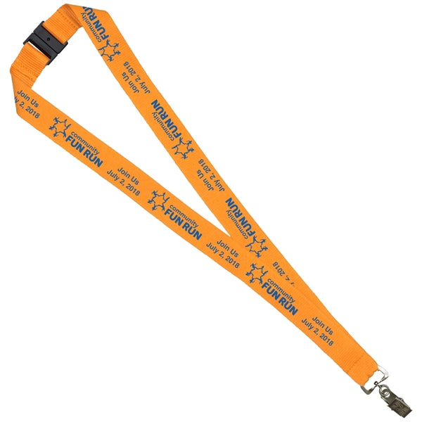 1" Overseas Silkscreen Lanyard