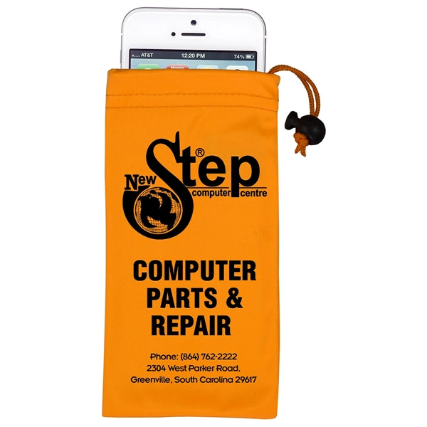 Clean-n-Carry Microfiber Drawstring Pouch For Cell Phones