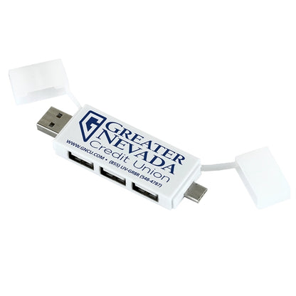 Freedom 2-in-1 3 Port Mini USB Hub with Type A & C