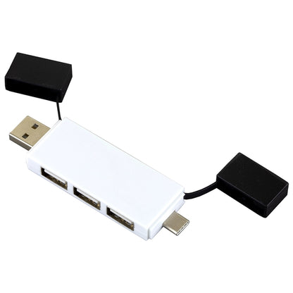 Freedom 2-in-1 3 Port Mini USB Hub with Type A & C