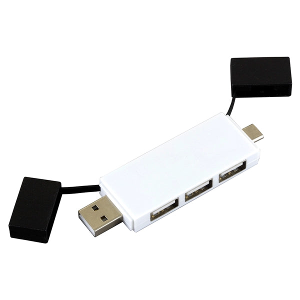 Freedom 2-in-1 3 Port Mini USB Hub with Type A & C