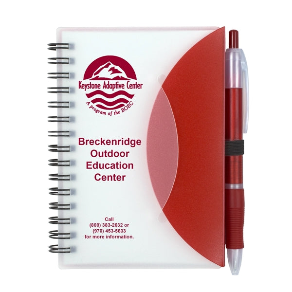 Cupertino Stylish Spiral Notepad Notebook with Matching Pen