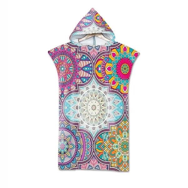 Flamingo Beach Towel Hooded Cloak Cape